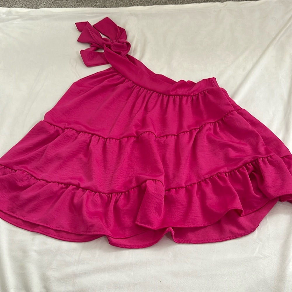 Hot Pink One Strap Shirt